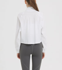 UPF 50+ Cropped Performance Shell - Ventilated Sun Defense for Technical Trails