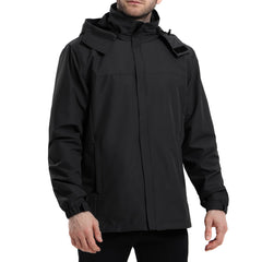 Waterproof Breathable Rain Jacket with Adjustable Hood - Lightweight All-Season Protection