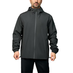 Waterproof Windbreaker Jacket with Adjustable Hood - Lightweight Protection for Hiking & Cycling