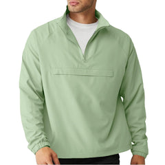 Lightweight Quarter-Zip Windbreaker Pullover - Ventilated Layer for Golf & Trail Sports