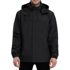 Waterproof Breathable Rain Jacket with Adjustable Hood - Lightweight All-Season Protection