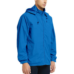 Lightweight Waterproof Windbreaker with Hood - Trail-Ready Protection for Running & Cycling