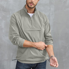 Lightweight Quarter-Zip Windbreaker Pullover - Ventilated Layer for Golf & Trail Sports