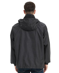 Lightweight Waterproof Windbreaker with Hood - Trail-Ready Protection for Running & Cycling