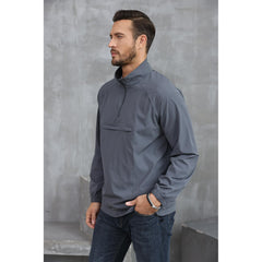 Lightweight Quarter-Zip Windbreaker Pullover - Ventilated Layer for Golf & Trail Sports