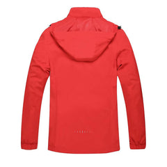 Waterproof Windbreaker Jacket with Removable Hood - Lightweight Protection for Hiking & Cycling