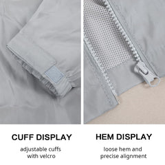 Water-Resistant Windbreaker Jacket with Removable Hood - Lightweight Trail Shell