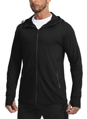 UPF 50+ Sun Protection Jacket - Full-Zip Hooded Layer for High-Exposure Activities