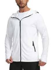 UPF 50+ Sun Protection Jacket - Full-Zip Hooded Layer for High-Exposure Activities