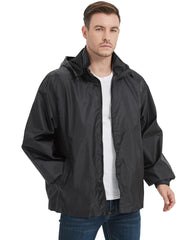 Lightweight Waterproof Windbreaker with Hood - Trail-Ready Protection for Running & Cycling