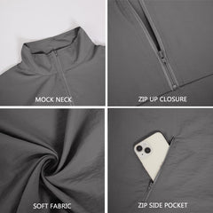 Lightweight Quarter-Zip Performance Layer - Golf & Trail-Ready Wind Shell