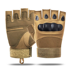 Impact-Resistant Fingerless Training Gloves - Knuckle Protection for Technical Terrain