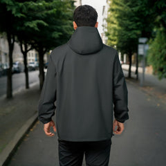 Waterproof Windbreaker Jacket with Adjustable Hood - Lightweight Protection for Hiking & Cycling