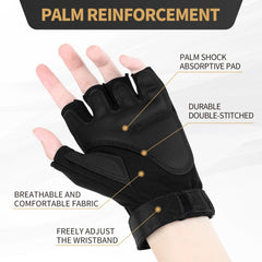 Tactical Fingerless Gloves - Impact Protection for Technical Terrain