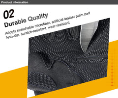 Impact-Resistant Fingerless Training Gloves - Knuckle Protection for Technical Terrain