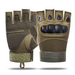 Impact-Resistant Fingerless Training Gloves - Knuckle Protection for Technical Terrain