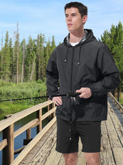 Packable Waterproof Rain Jacket with Wide-Brim Hood - Trail & Travel Shield