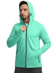 UPF 50+ Sun Protection Jacket - Full-Zip Hooded Layer for High-Exposure Activities