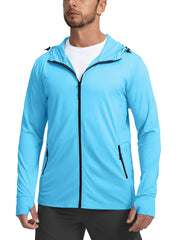 UPF 50+ Sun Protection Jacket - Full-Zip Hooded Layer for High-Exposure Activities