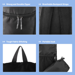 Ultralight Packable 20L Hiking Backpack – Water-Resistant Foldable Daypack