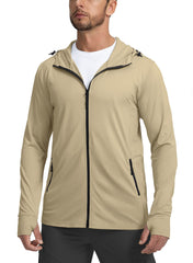 UPF 50+ Sun Protection Jacket - Full-Zip Hooded Layer for High-Exposure Activities