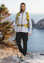 UPF 50+ Sun Protection Jacket - Full-Zip Hooded Layer for High-Exposure Activities