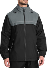 Waterproof Hiking Jacket with Reflective Safety - Lightweight 5,000mm Protection