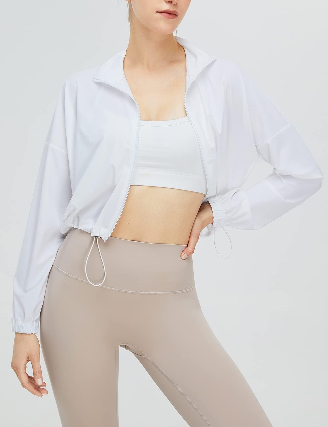 UPF 50+ Cropped Performance Layer - Ventilated Sun Defense for Technical Terrain