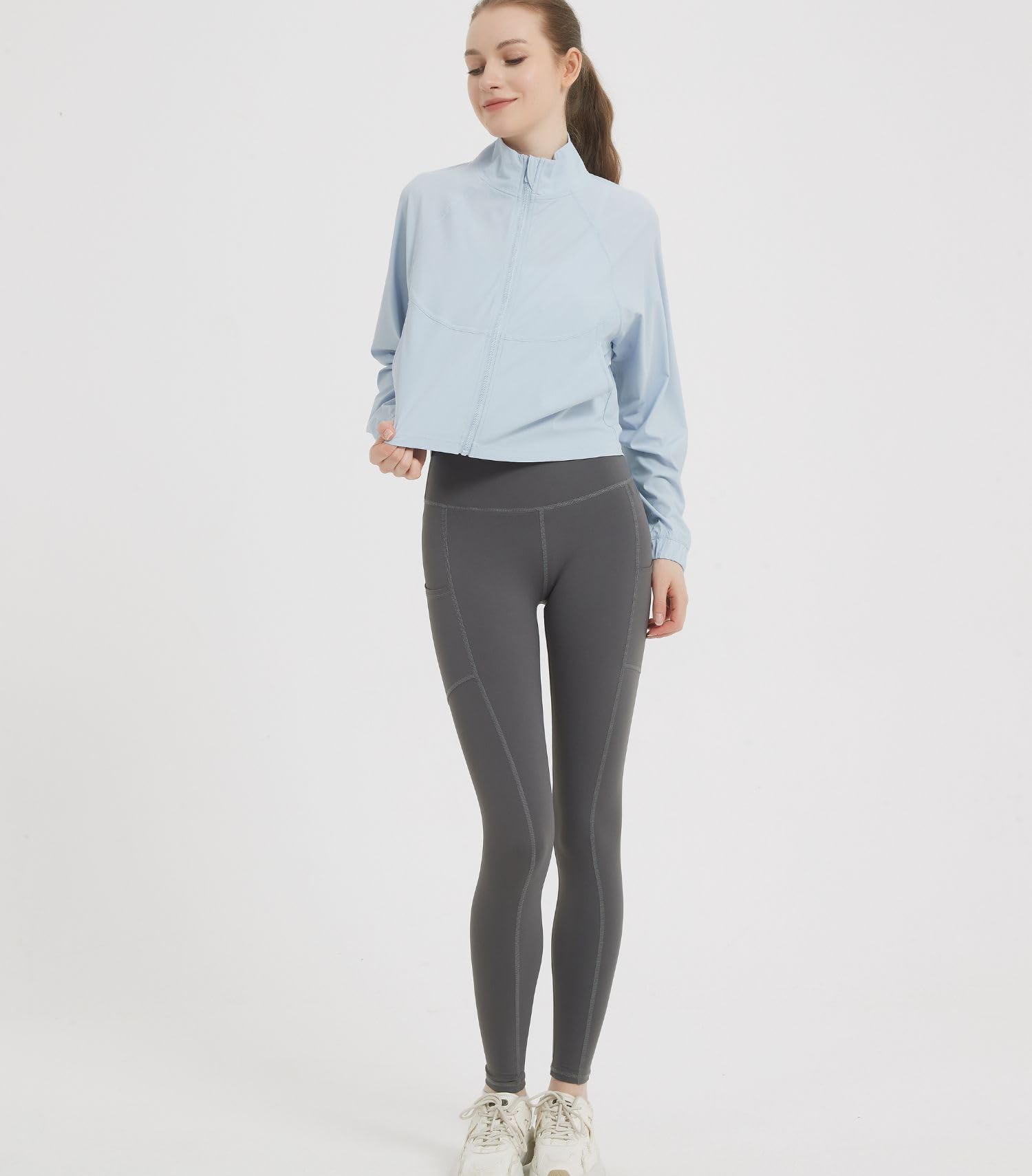 UPF 50+ Cropped Performance Shell - Ventilated Sun Defense for Technical Trails