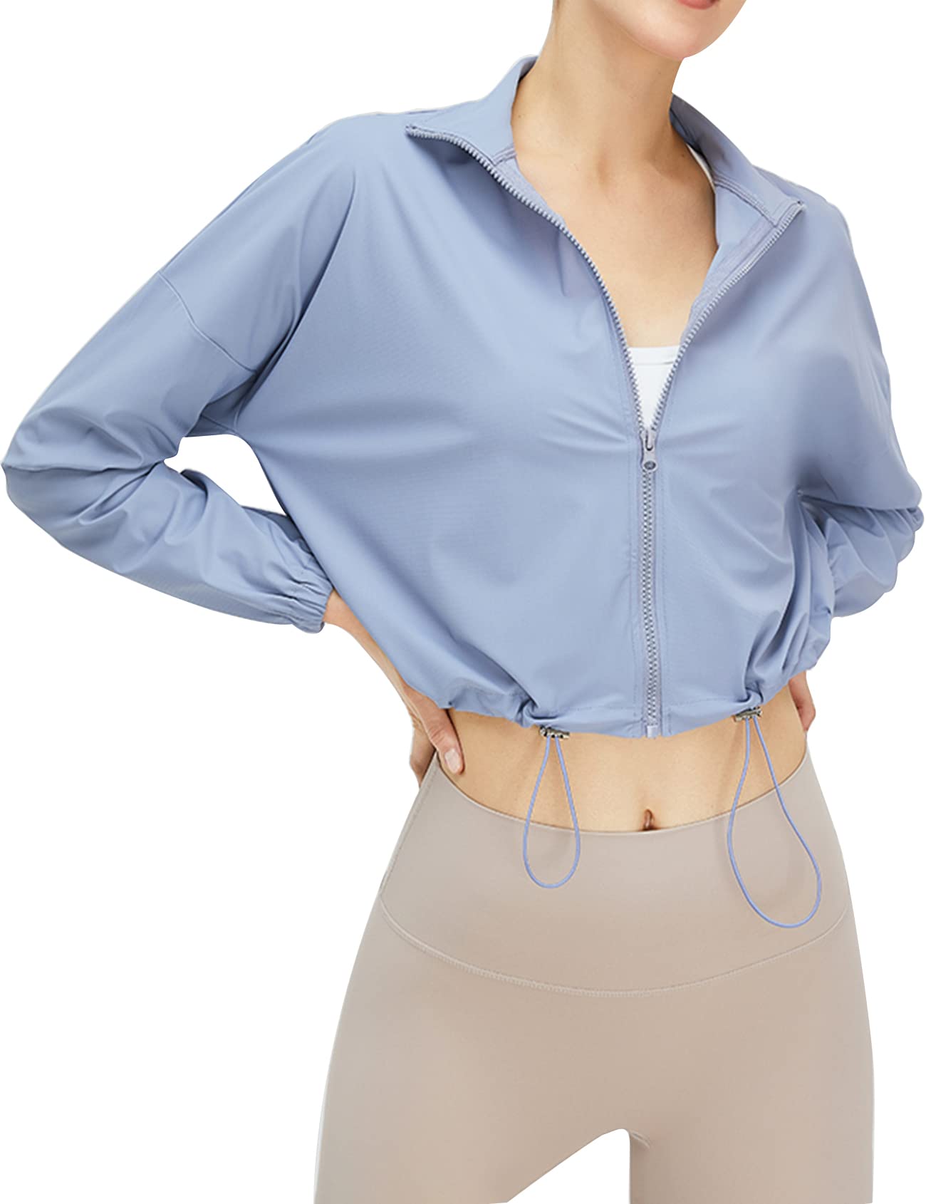 UPF 50+ Cropped Performance Layer - Ventilated Sun Defense for Technical Terrain