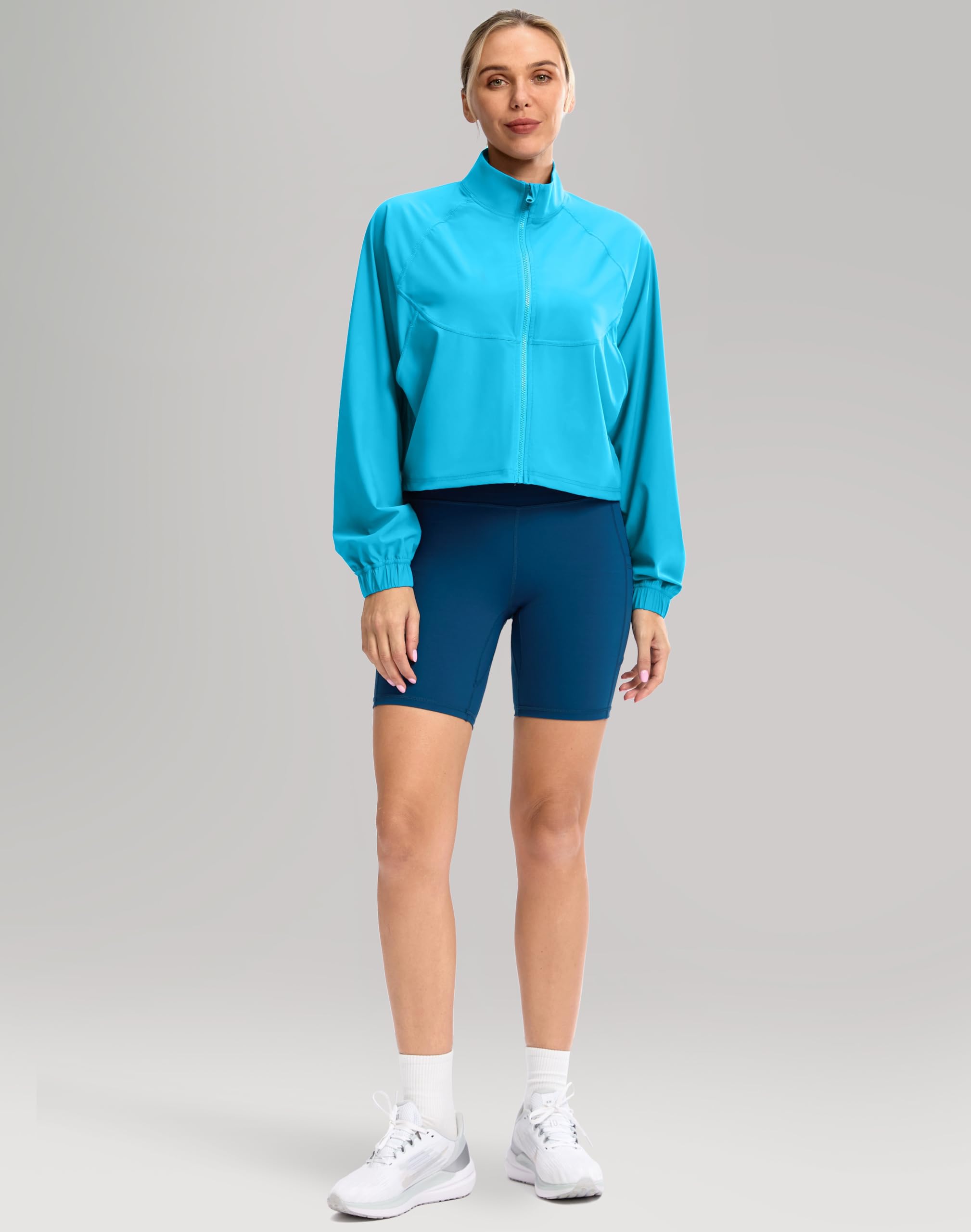 UPF 50+ Cropped Performance Shell - Ventilated Sun Defense for Technical Terrain