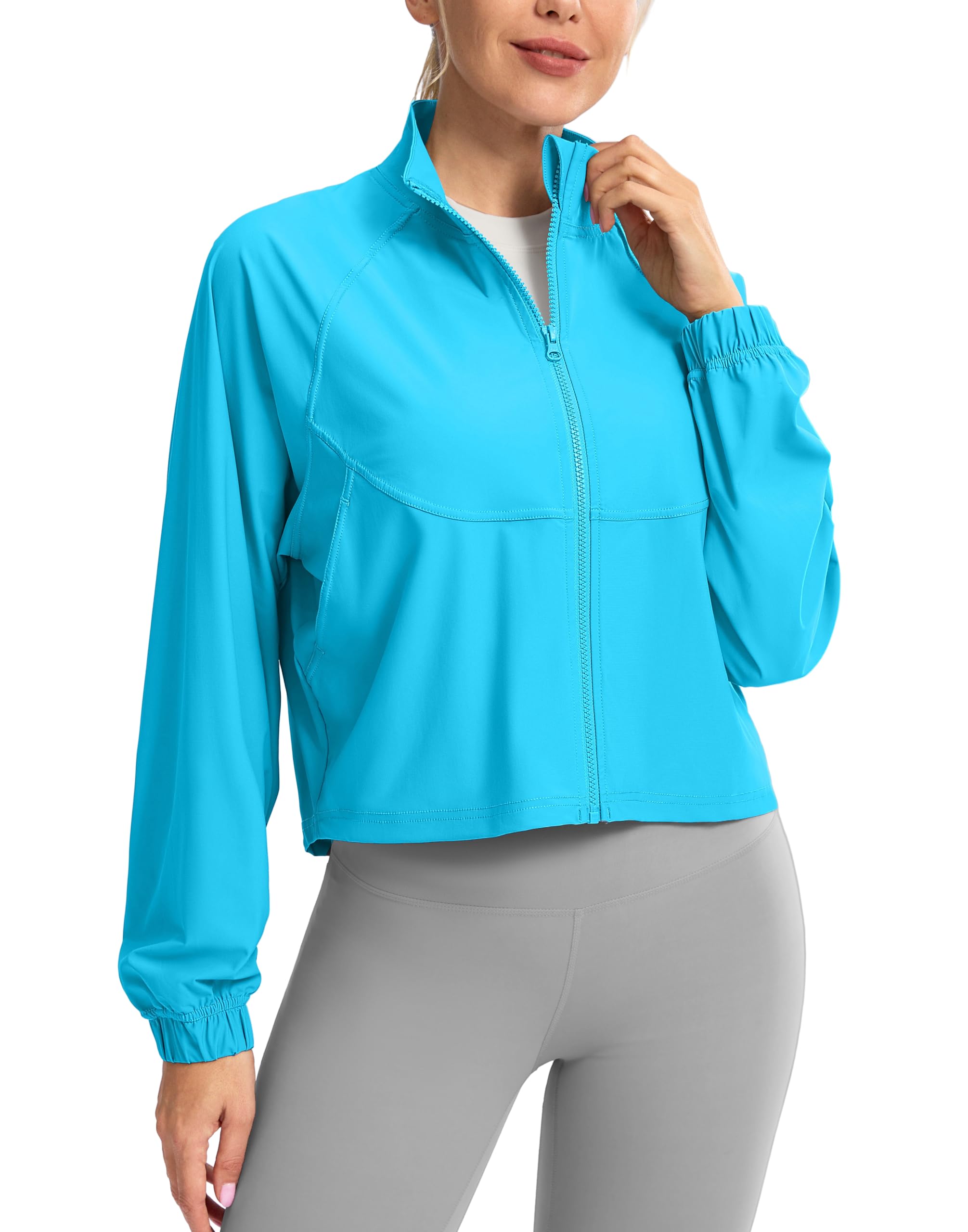 UPF 50+ Cropped Performance Shell - Ventilated Sun Defense for Technical Terrain
