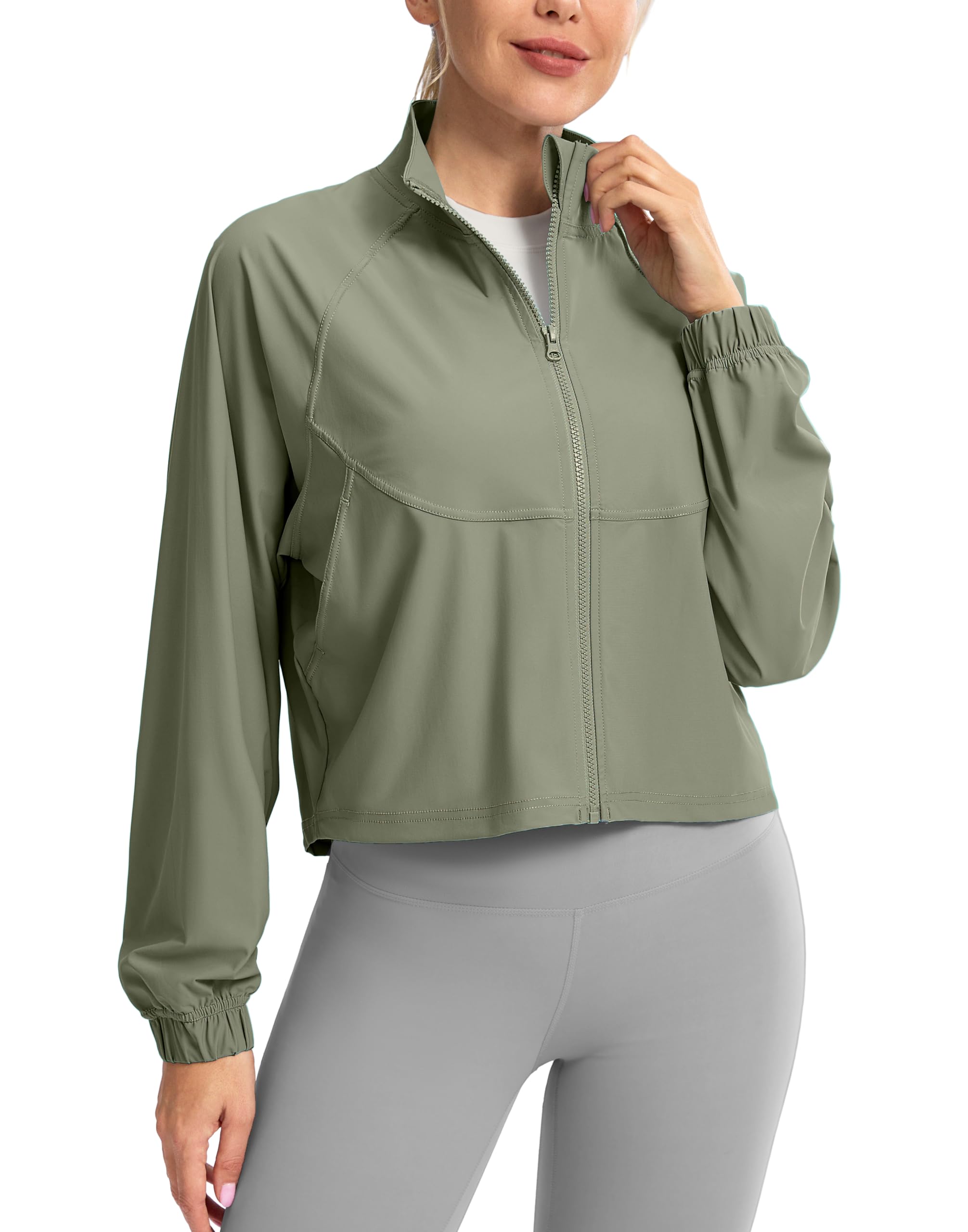 UPF 50+ Cropped Performance Shell - Ventilated Sun Defense for Technical Terrain