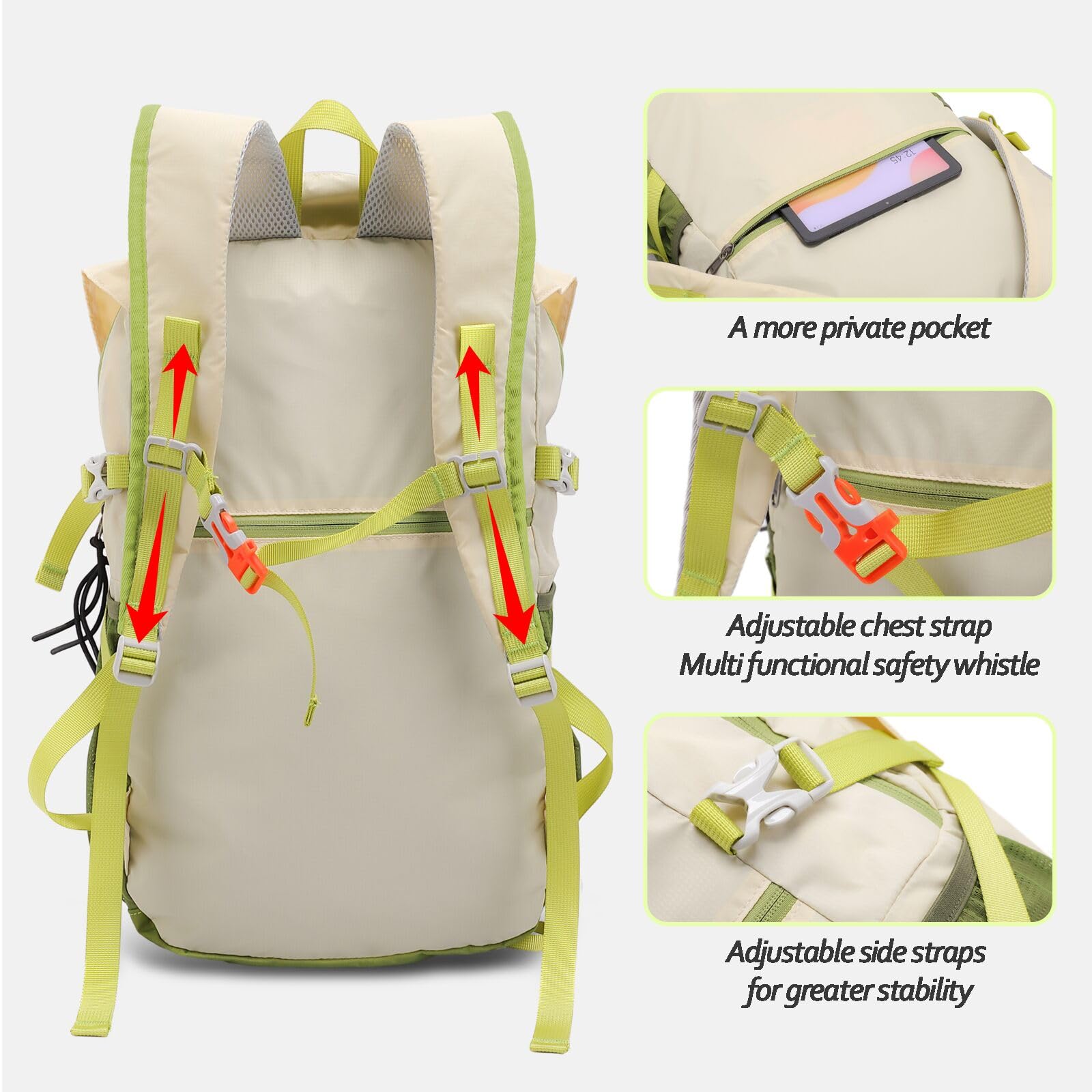 20L Ultralight Weather-Ready Daypack - Packable Hiking Backpack for Trail &amp; Travel