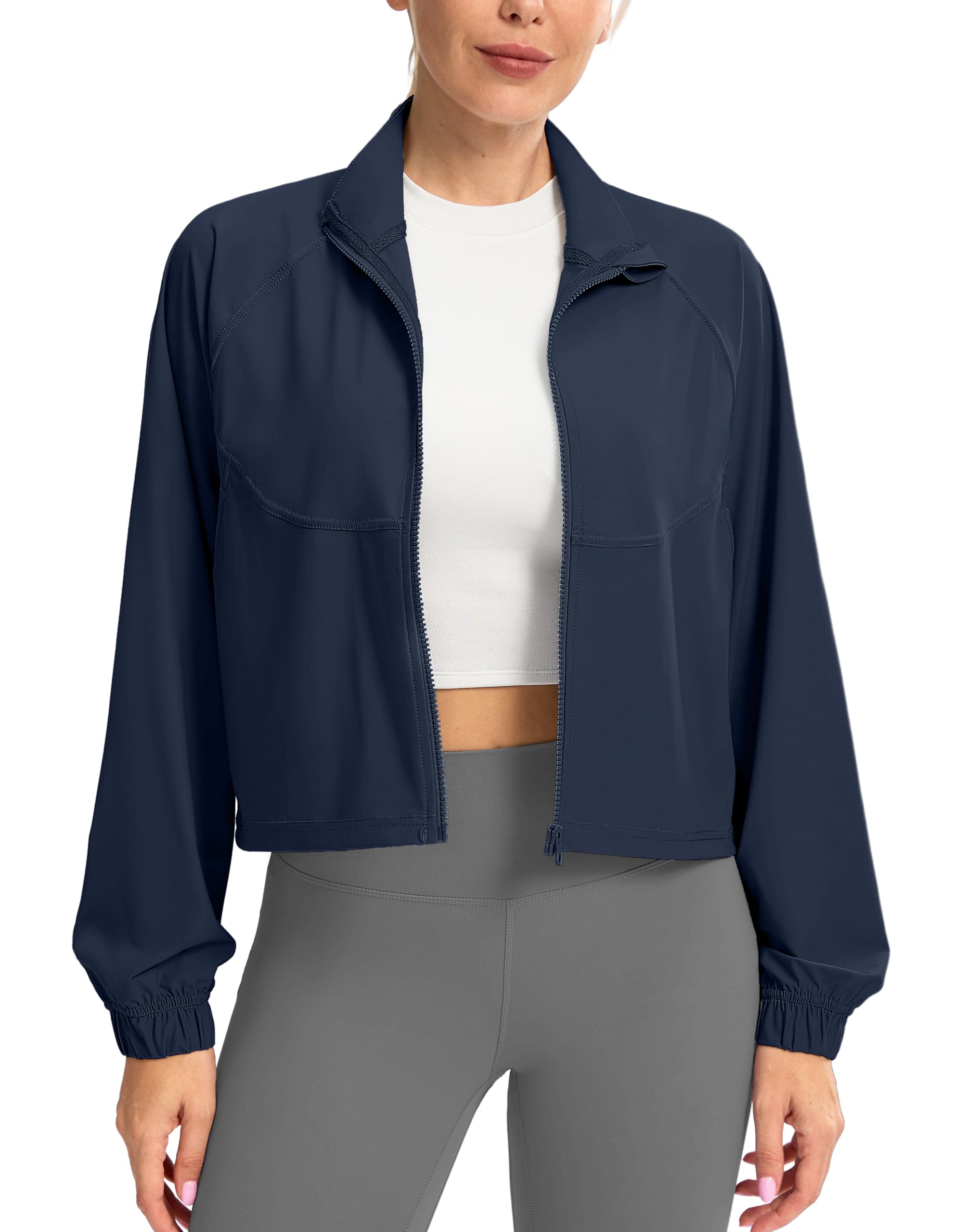 UPF 50+ Cropped Performance Shell - Ventilated Sun Defense for Technical Terrain