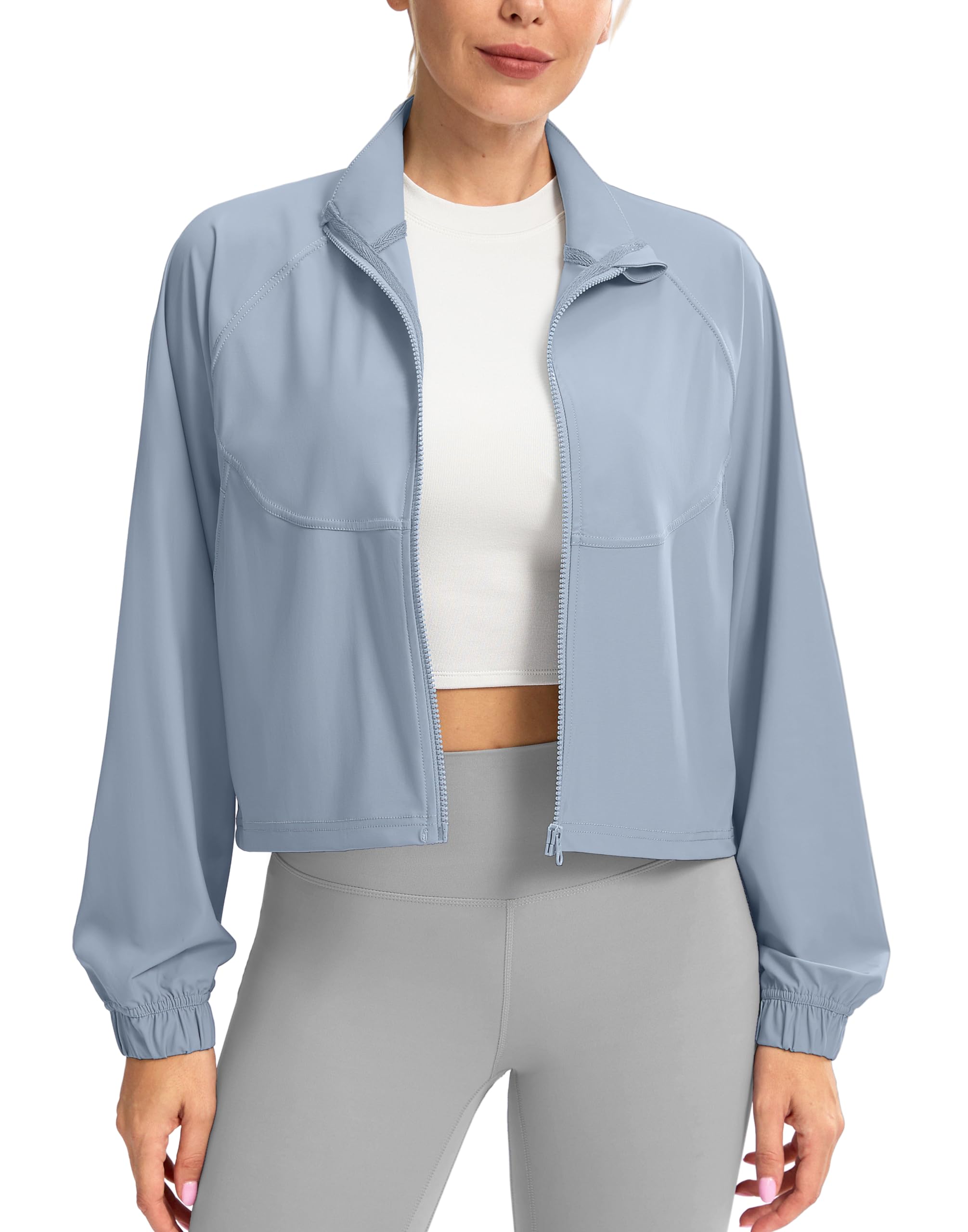 UPF 50+ Cropped Performance Shell - Ventilated Sun Defense for Technical Terrain
