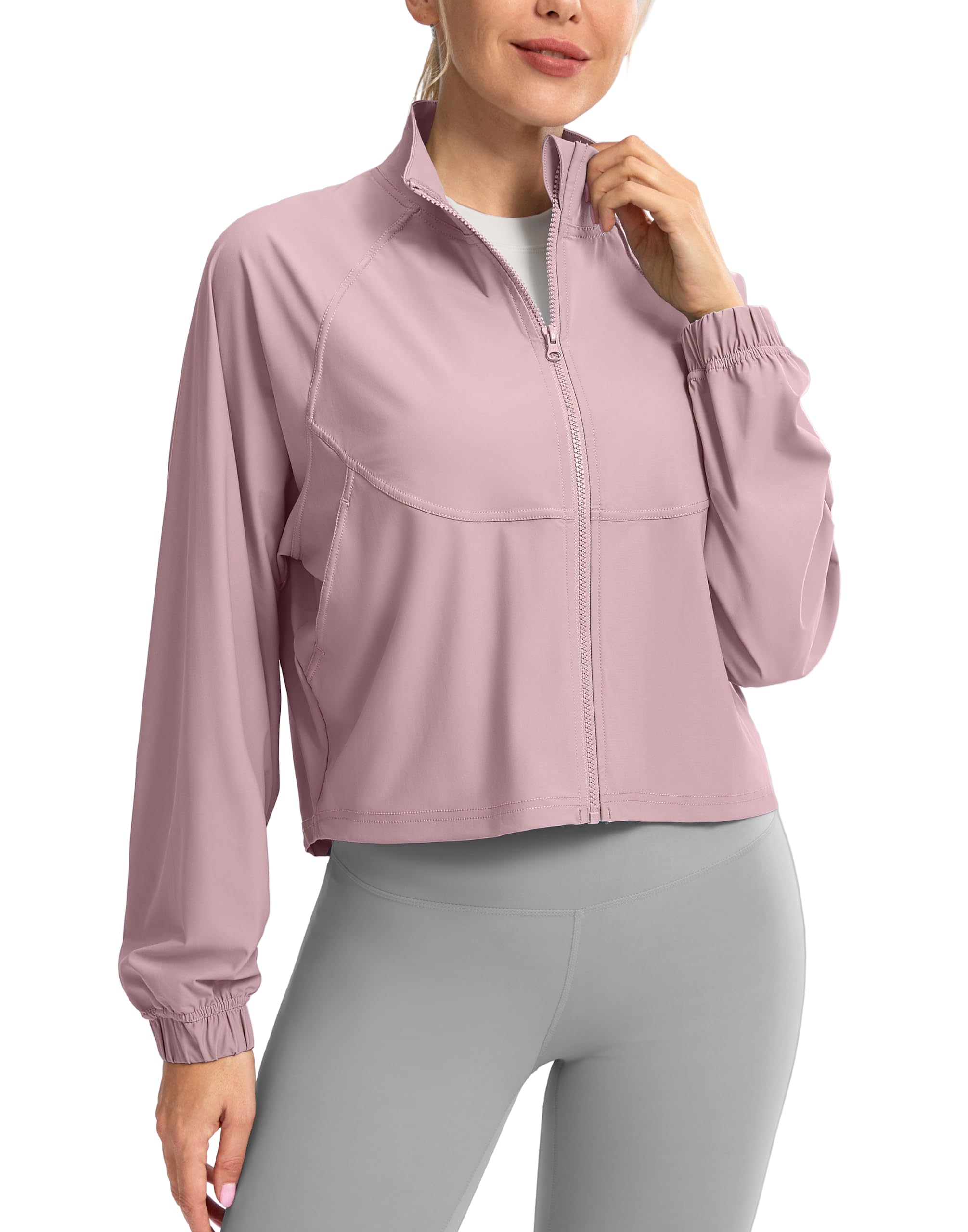 UPF 50+ Cropped Performance Shell - Ventilated Sun Defense for Technical Terrain
