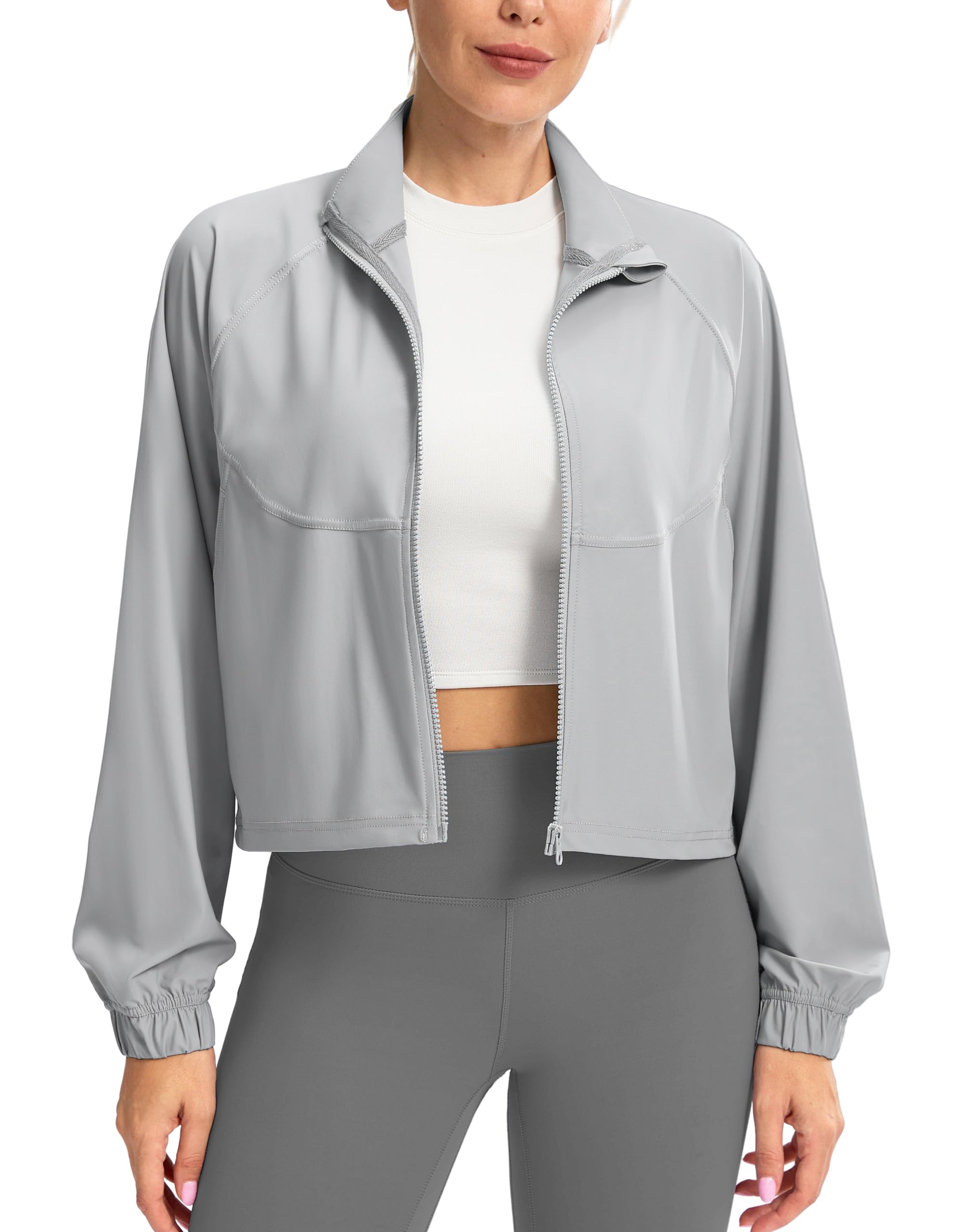 UPF 50+ Cropped Performance Shell - Ventilated Sun Defense for Technical Terrain