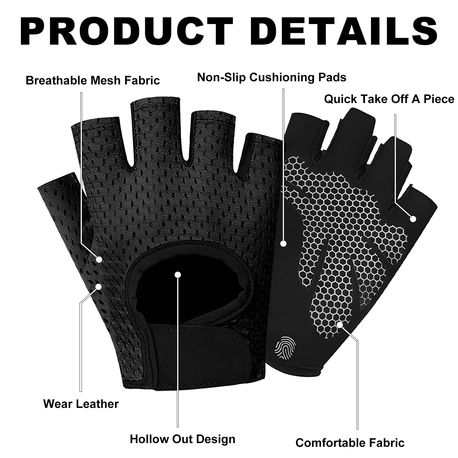 Mountain Fingerless Gloves - Rock Protection & Grip for Hiking