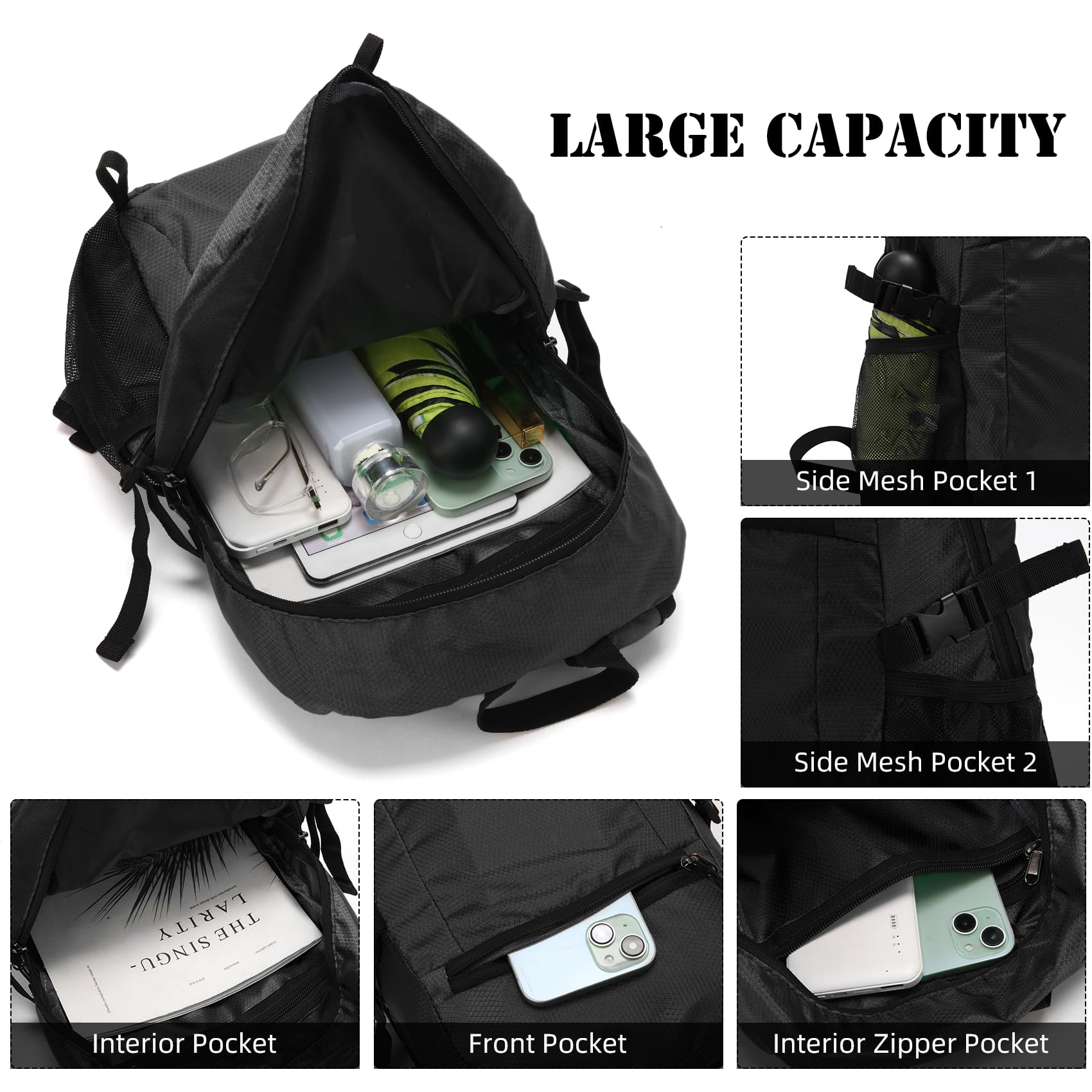 15L Ultralight Technical Daypack - Weather-Resistant Packable for Fast & Light Hikes