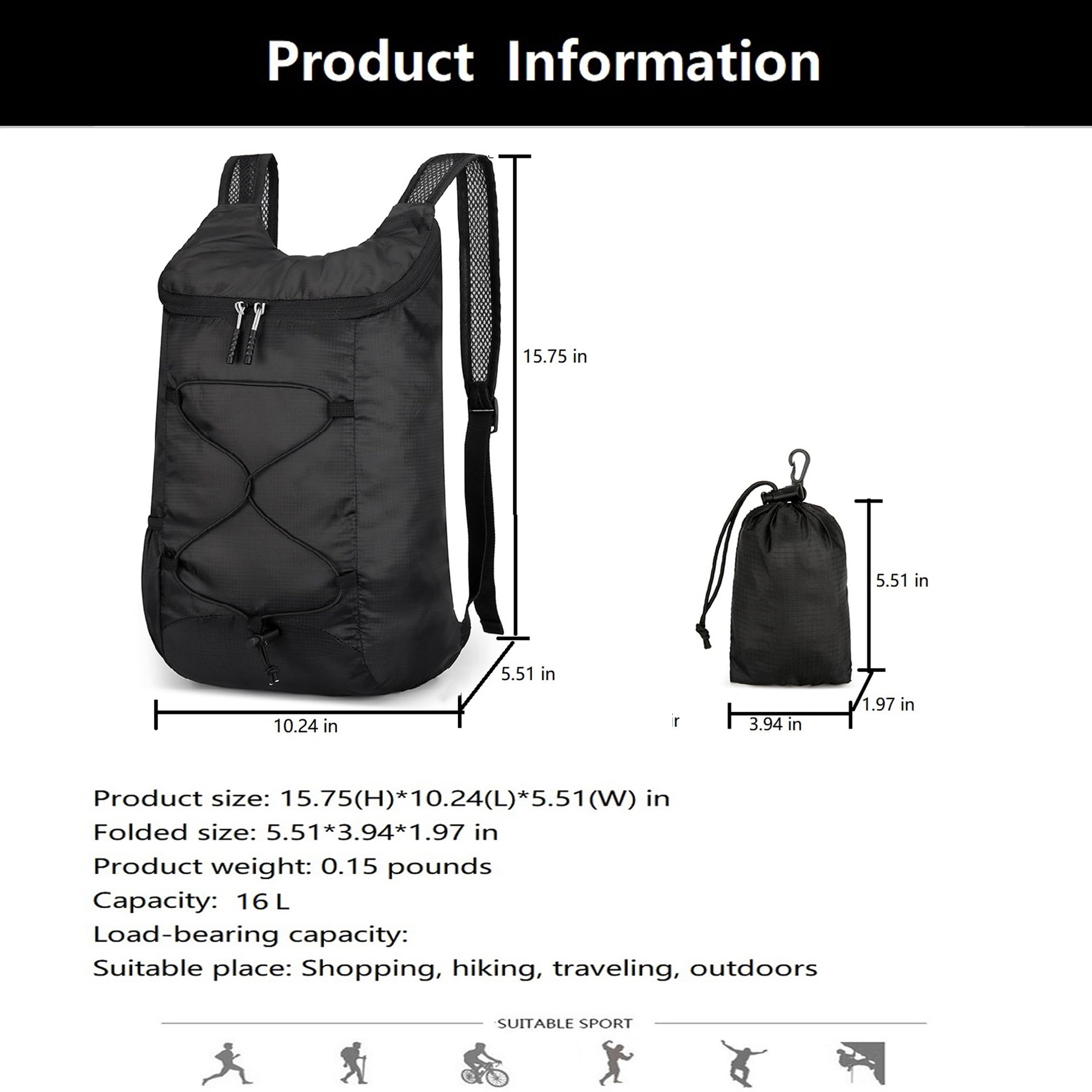 16L Ultralight Technical Daypack – Water-Resistant Packable for Fast & Light Missions