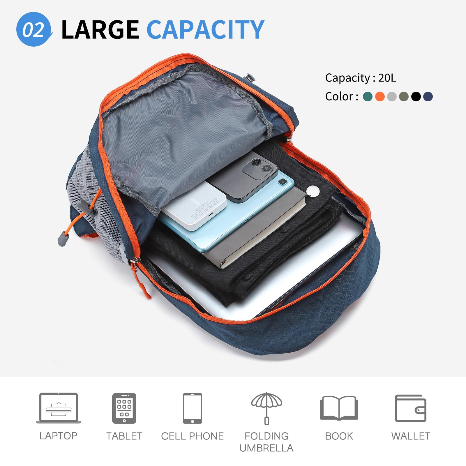 16L Ultralight Packable Daypack – Weather-Ready Hiking Backpack for Fast & Light Missions