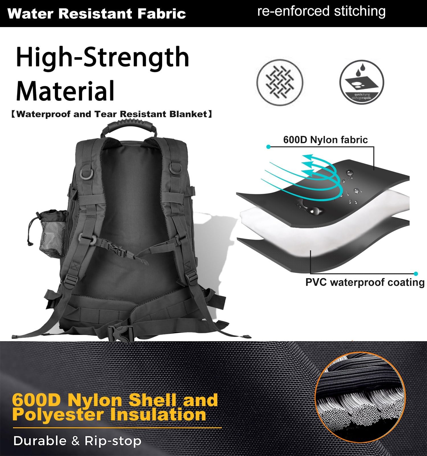 65L Modular Expedition Backpack - Expandable Technical Pack for Wilderness Trekking