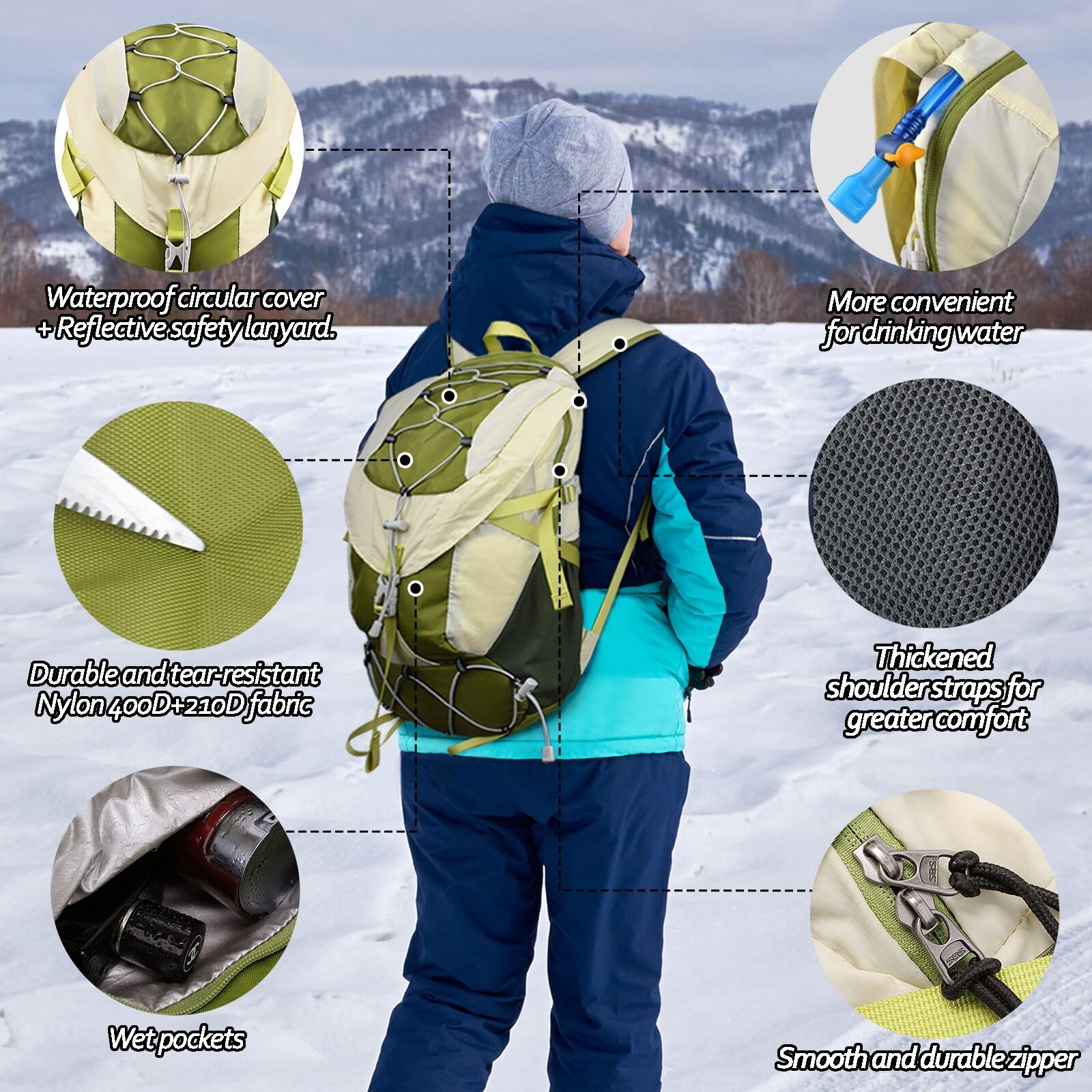 20L Ultralight Weather-Ready Daypack - Packable Hiking Backpack for Trail &amp; Travel