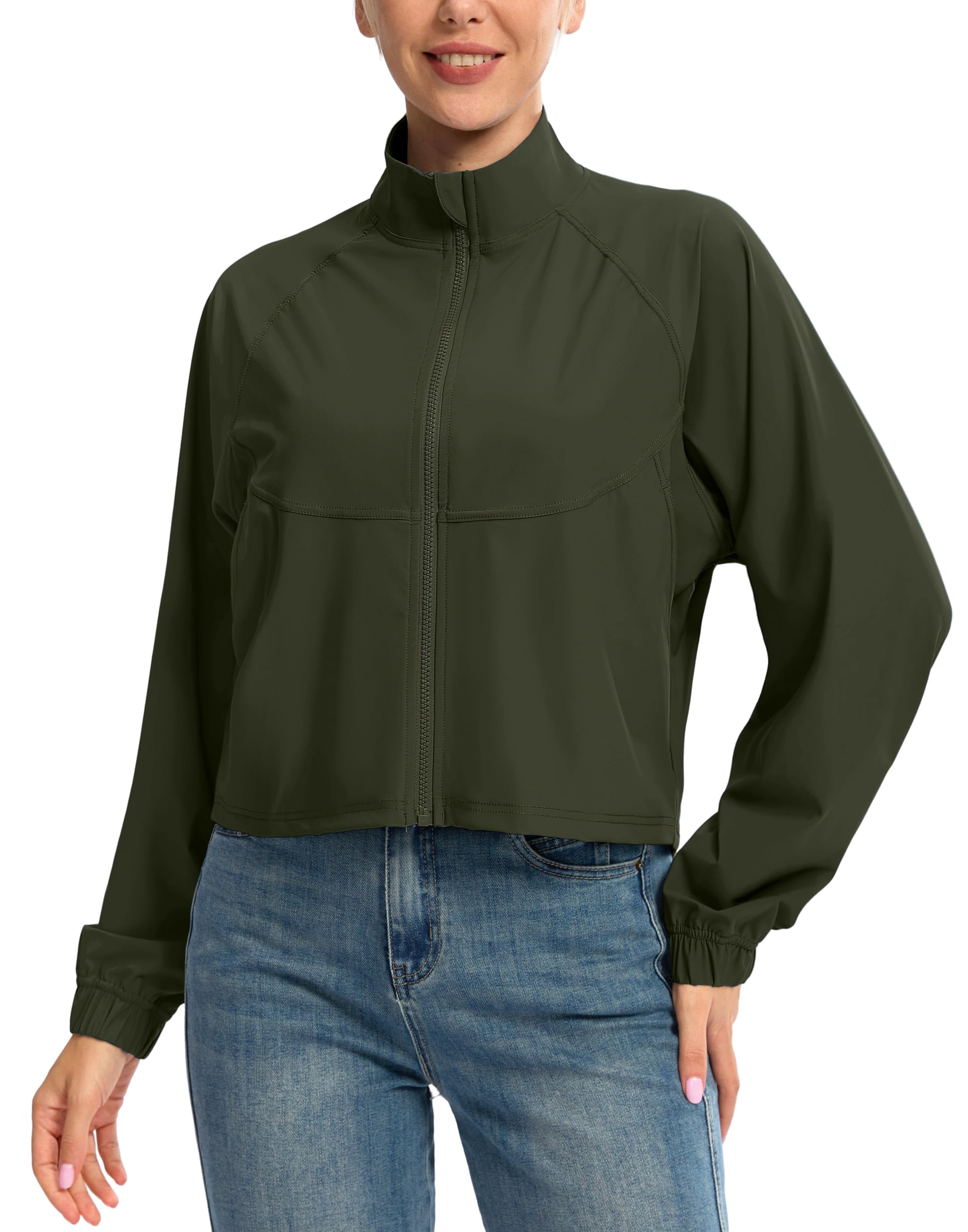 UPF 50+ Cropped Performance Shell - Ventilated Sun Defense for Technical Terrain