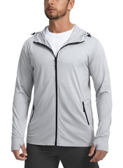 UPF 50+ Sun Protection Jacket - Full-Zip Hooded Layer for High-Exposure Activities