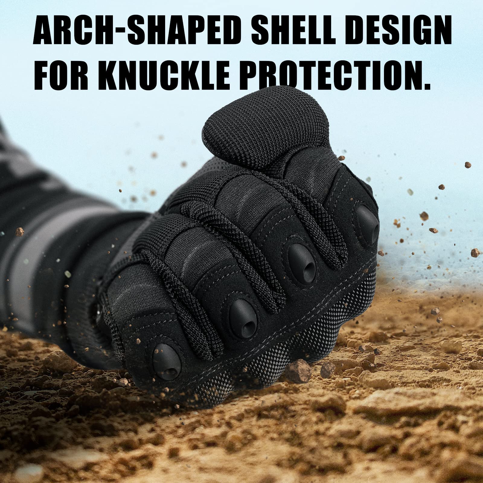 Mountain Climbing Gloves - Rock Grip & Knuckle Protection