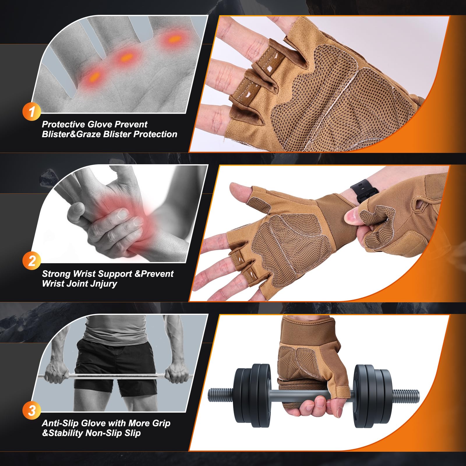 Mountain Training Gloves - Rock Grip & Palm Protection