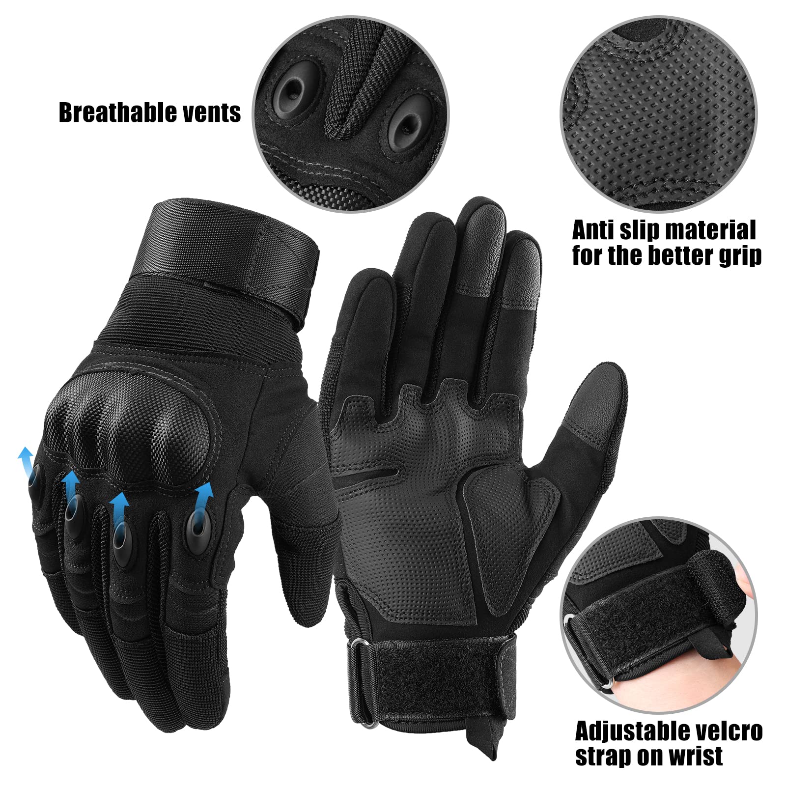 Mountain Climbing Gloves - Rock Grip & Knuckle Protection