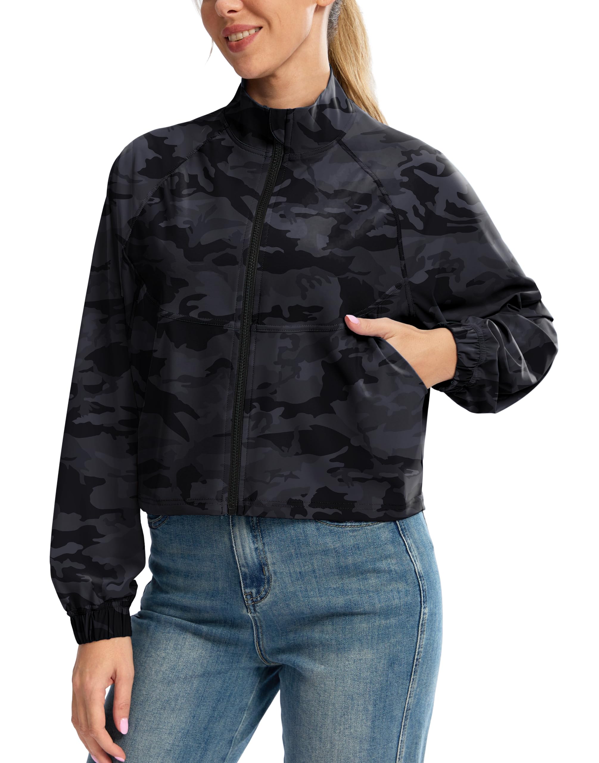 UPF 50+ Cropped Performance Shell - Ventilated Sun Defense for Technical Terrain